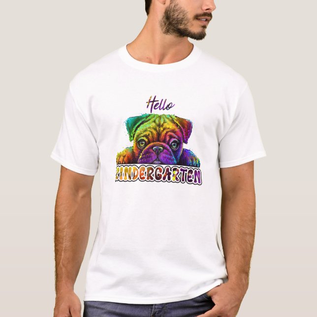 Camiseta Olá Professores Do Jardim De Infância Crianças De  (Frente)