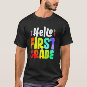 Camiseta Olá Professores do Primeiro Ano Crianças de Volta