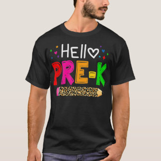 Camiseta Olá, Professores Prek, Crianças de Volta à Escola,