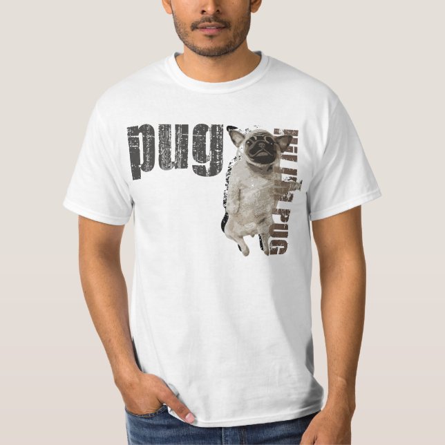 Camiseta olá! pug im (Frente)