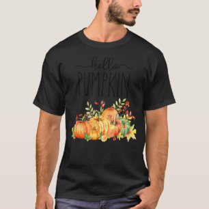 Camiseta Olá Pumpkin Fall Autumn Sweater Manhã