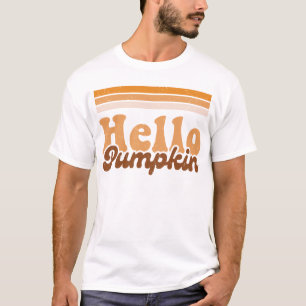 Camiseta Olá Pumpkin Halloween Groovy Fall Season