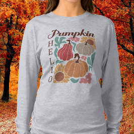 Camiseta Olá, Pumpkin Long Sleeve T Shirt
