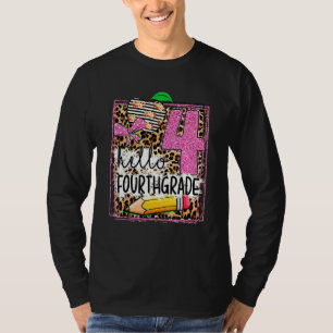 Camiseta Olá Quarta Série Estampa de Leopardo Volta às Aula