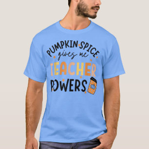 Camiseta Olá, Queda de Autumn Pumpkin Spice Professora Po