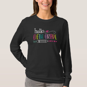 Camiseta Olá Quinta Série Quinta Série Divertida de Volta