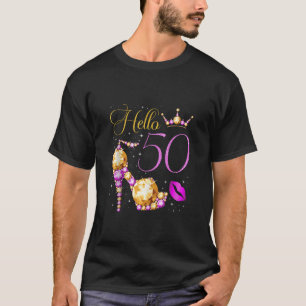 Camiseta Olá Rainha dos 50 Anos de Festa de aniversário 50