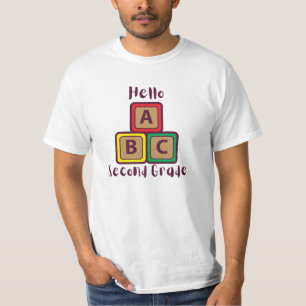 Camiseta Olá Segunda Série Blocos ABC Fofos Volta às Aulas