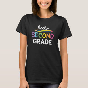 Camiseta Olá Segunda Série De Volta à Escola Professor da 2