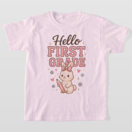 Camiseta Olá Segunda Série Laço Coquete Professora Menina