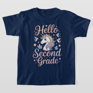 Camiseta Olá Segunda Série Laço Coquete Professora Menina
