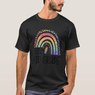 Camiseta Olá, segundo De Volta À Escola Tie Dye Leopard Rai
