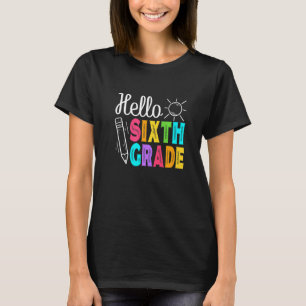 Camiseta Olá, Sexto Ano De Volta A Professores Mulheres Gar