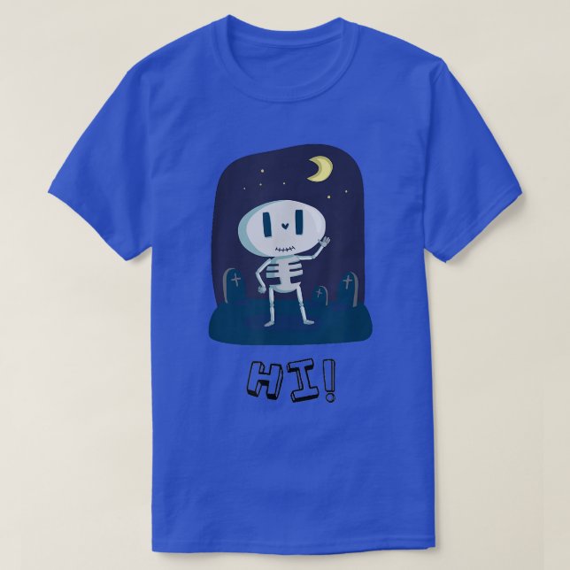 Camiseta Olá Skeleton Diga Oi (Frente do Design)