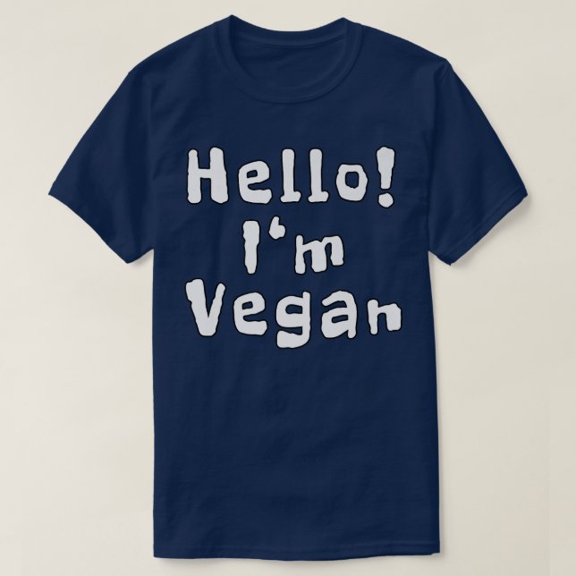 Camiseta Olá, sou Vegan Engraçado. (Frente do Design)