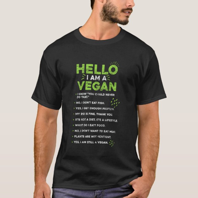 Camiseta Olá Sou Vegano (Frente)