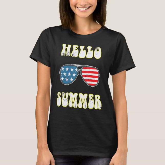 Camiseta Olá Summer Beach Sunglass Vacation (Frente)