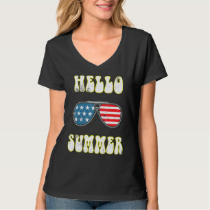 Camiseta Olá Summer Beach Sunglass Vacation