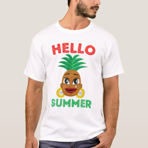 Camiseta Olá Summer Black Girl Magic Pineapple Melanin Po