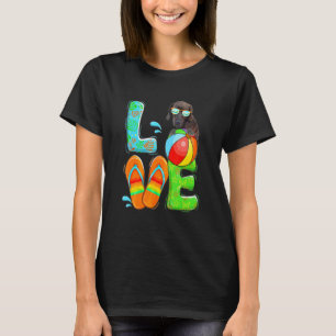 Camiseta Olá, Summer Dog Beach Holiday Dog Pet Sacudir Flot