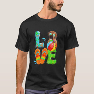 Camiseta Olá, Summer Dog Beach Holiday Dog Pet Sacudir Flot