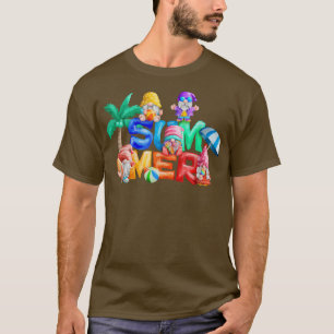 Camiseta Olá Summer Gnomos Beach Vibes Beach Squad Engraçad