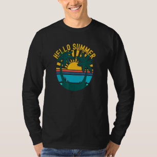 Camiseta Olá Summer Palm Trees Vacinação dos Sunrays de Pra