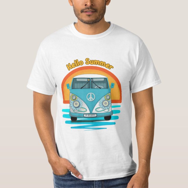 Camiseta Olá Summer, para feliz verão. (Frente)