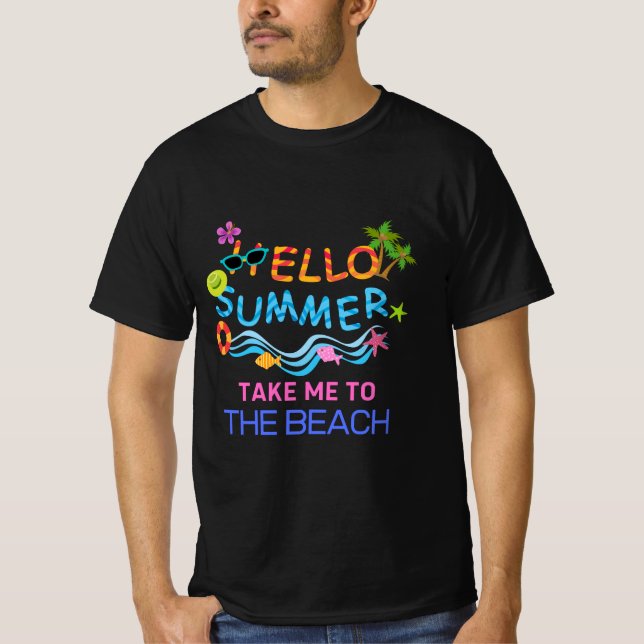 Camiseta Olá Summer Sea Beach Party T-Shirt (Frente)