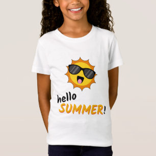 Camiseta Olá Summer Sun com óculos de sol