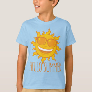 Camiseta Olá Summer Sun com óculos de sol