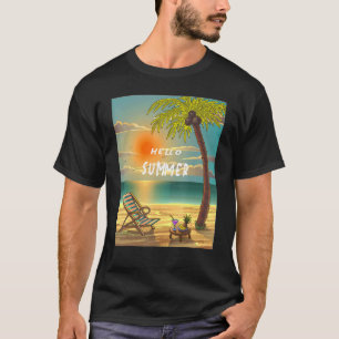 Camiseta Olá Summer Vacing Beach Palm Trees