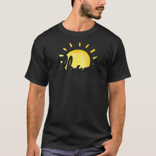 Camiseta Olá Sunshine Summer Lover Feliz Citação de Present