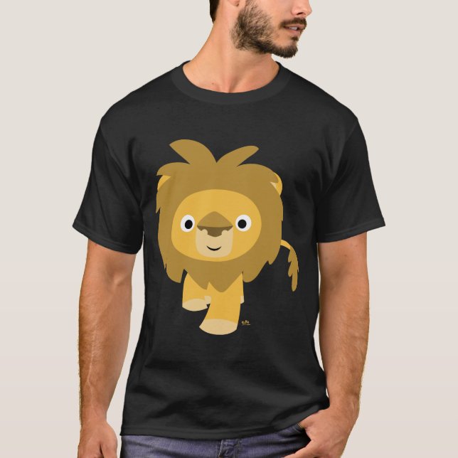Camiseta Olá!!! T-shirt do leão dos desenhos animados (Frente)