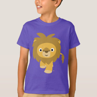 Camiseta Olá! T-shirt para crianças do Leão de Cartoon