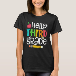 Camiseta Olá Terceira Série De Volta à Escola Professor da