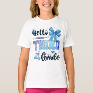 Camiseta Olá Terceira Série Primeiro Dia de Escola Coquette
