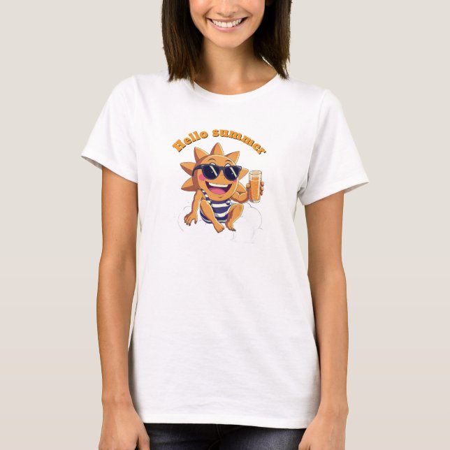 Camiseta Olá verão body de bebê (Frente)