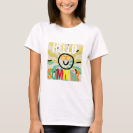 Camiseta Olá, verão, bonitinha, na moda de chic.