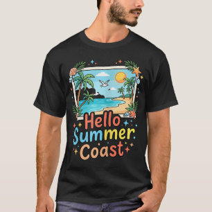 Camiseta Olá Verão Costa Praia Tropical