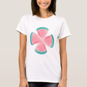 Camiseta Olá Verão - Fatias de Melancia em Aquarela