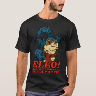Camiseta Olá Verme Entre e Tome uma Boa Xícara de Chá
