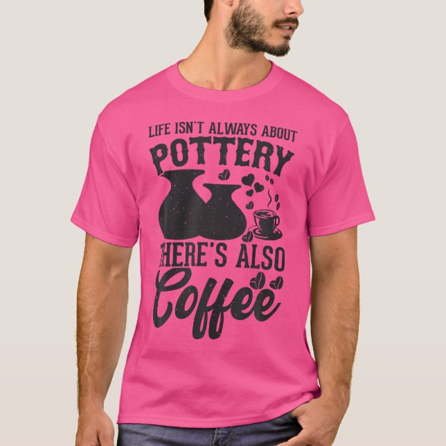 Camiseta Olaria de Café Argila Cerâmica Feita à Mão Artista (Frente)