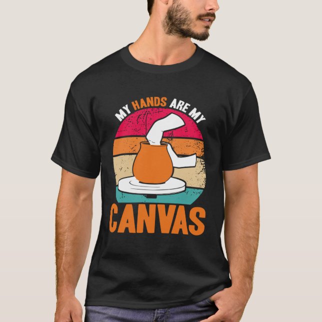 Camiseta Olaria Minhas Mãos São Minha Tela Artista de Olari (Frente)