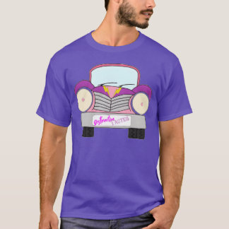 Camiseta Old Car Girly Distractionactics Pink and Purple gi