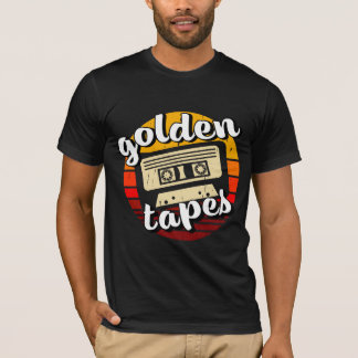 Camiseta old cassette golden tapes old music retro style