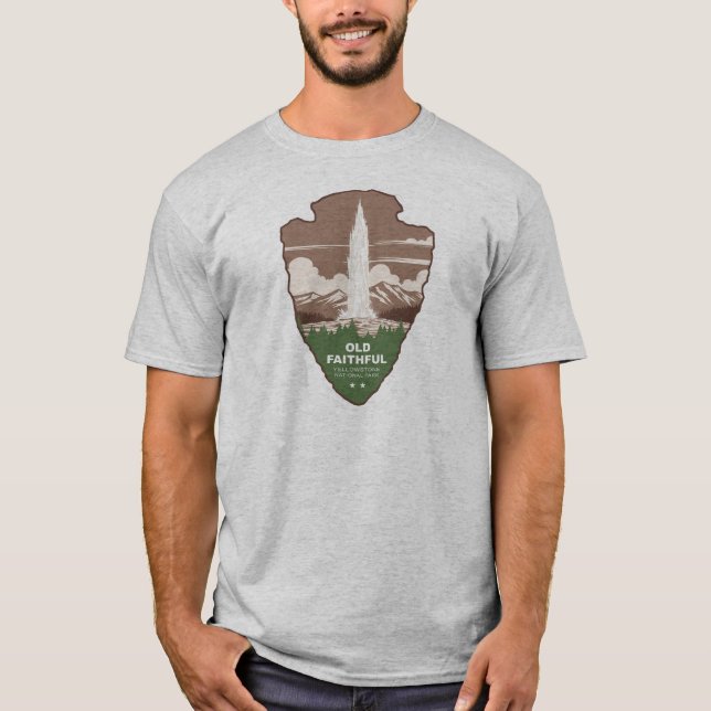 Camiseta Old Faithful Yellowstone National Park Arrowhead (Frente)