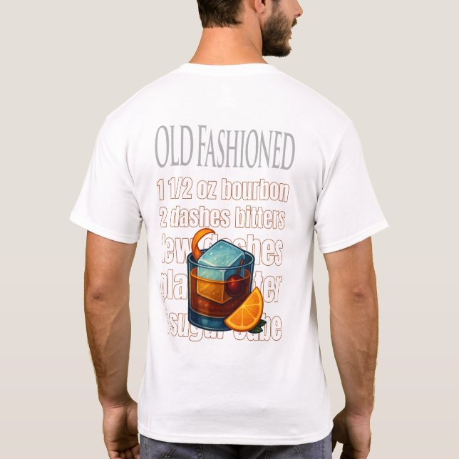 Camiseta Old Fashioned T-Shirt – Classic Whiskey Cocktail (Verso)