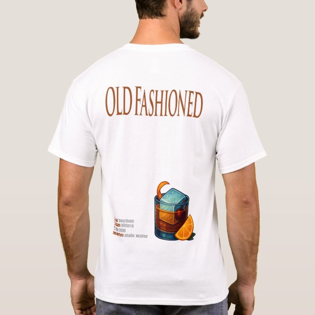 Camiseta Old Fashioned T-Shirt – Classic Whiskey Cocktail (Verso)