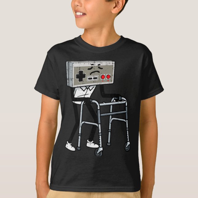 Camiseta Old Gaming Controller Walker Funny Gamer Men Women (Frente)